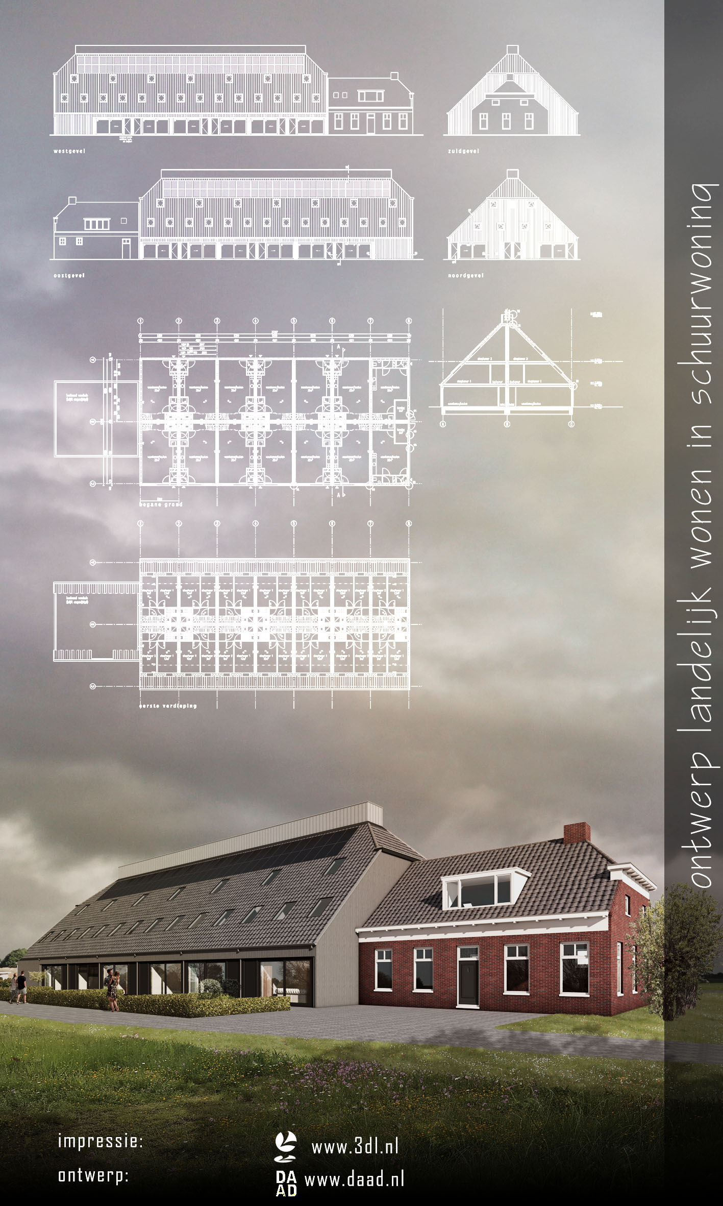 schuurwoningen in nieuwbouw boerderij