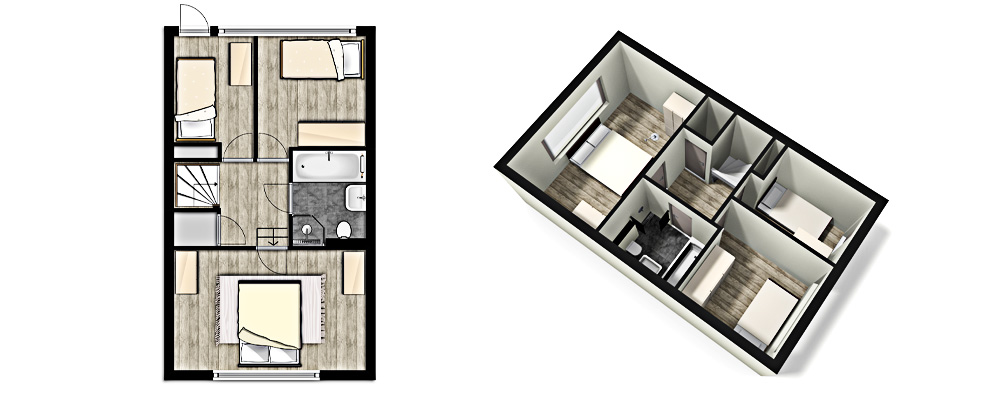 3D plattegrond woning