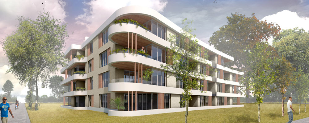 artist impression appartementen gebouw