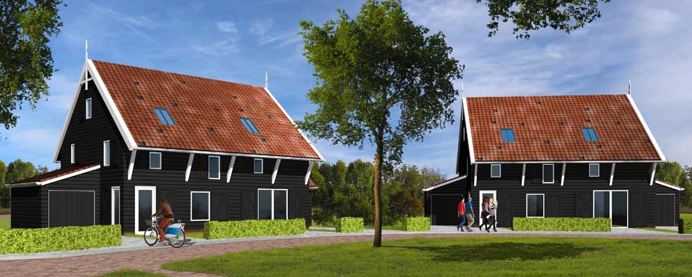 artist impression twee onder een kap woning