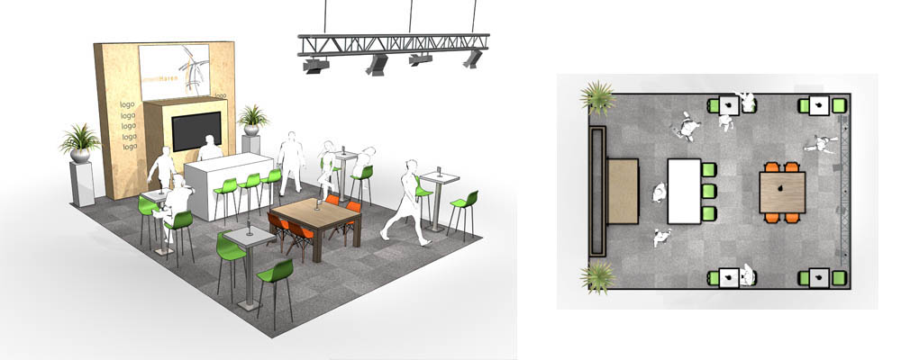 beurs stand artist impression bar