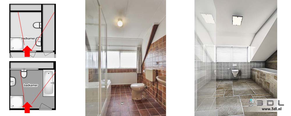 digitale restyle badkamer impressie
