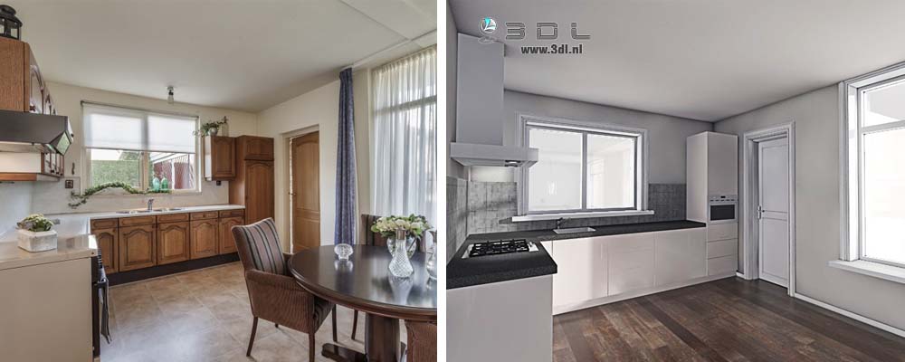 digitale restyle impressie keuken