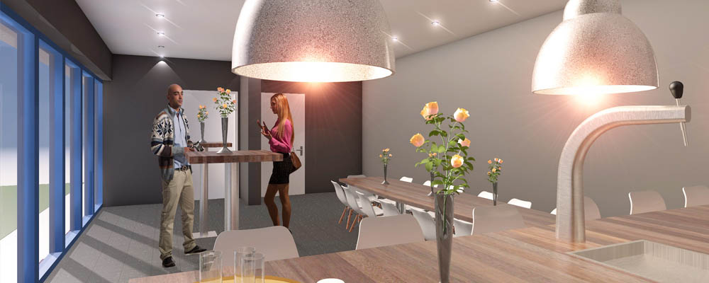 interieur impressie bar sportcomplex