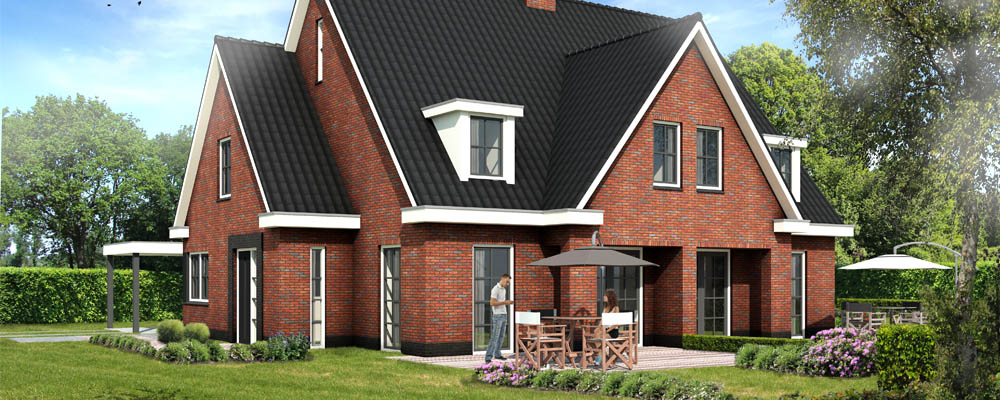 realistische 3d tekening van een woning