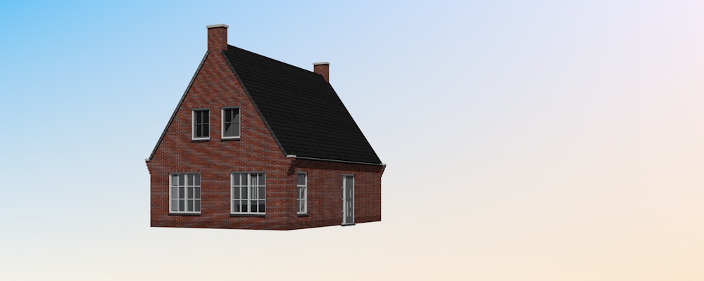 model voorzien van kleuren en materialen